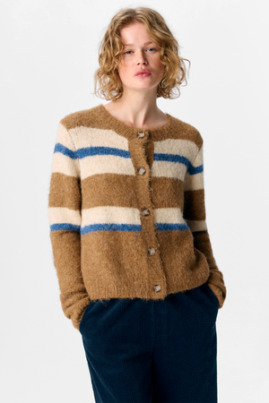 Galia Strikket Cardigan - Tannin Melange