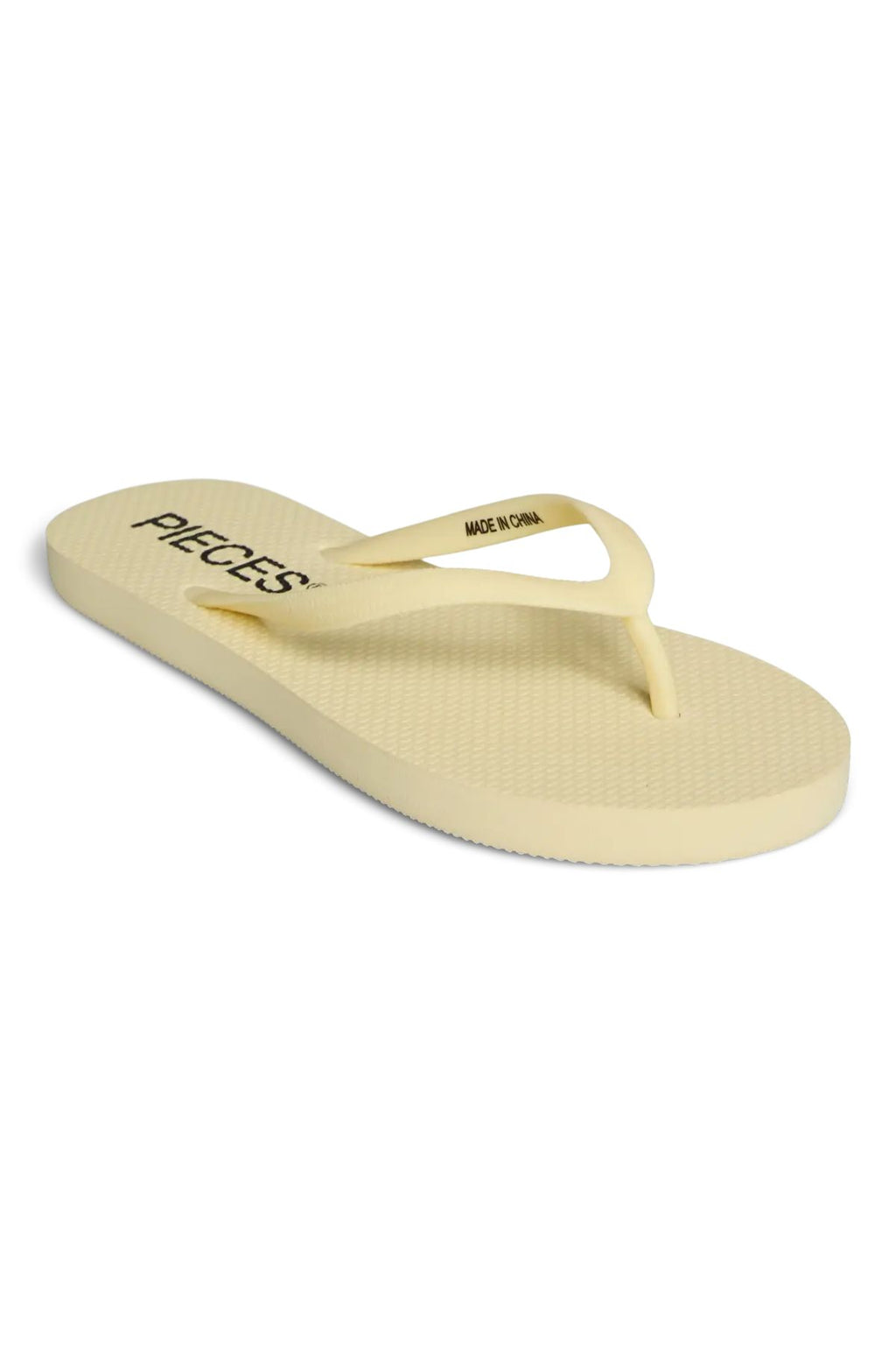 PIECES Summer Flip Flop - French Vanilla - Lys gul