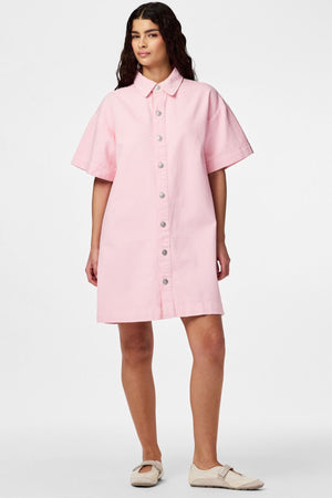 Sky A-Shape Denim Kjole - Roseate Spoonbill