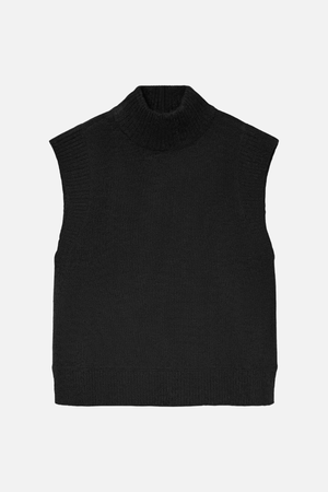 Wow Highneck Vest - Sort