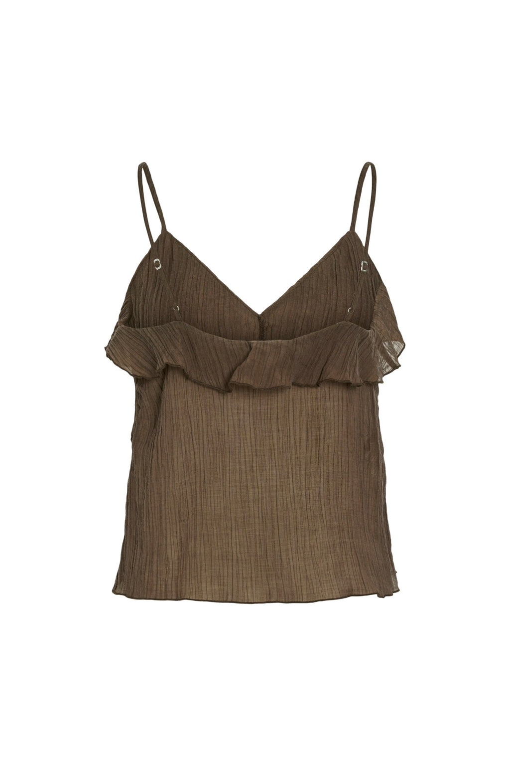 Danira V-Hals Singlet Top - Slate Black