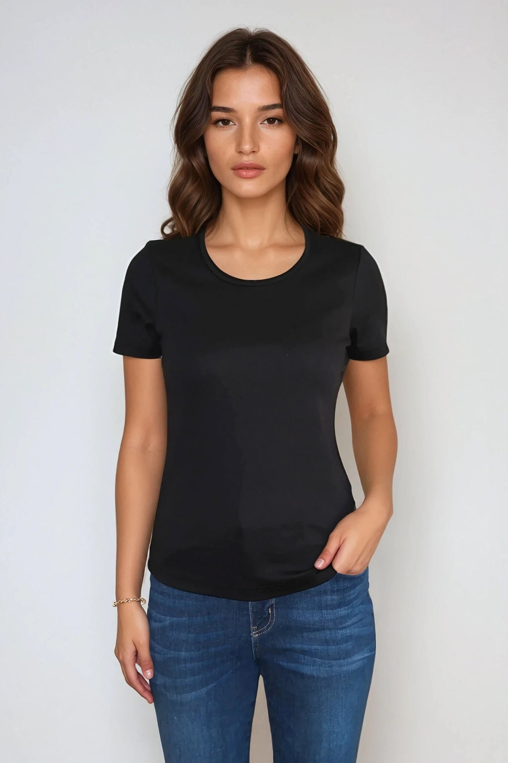 Basic Tight T-shirt - Sort