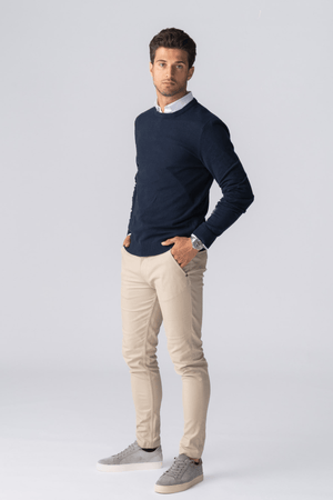 Pullover Rundhals - Navy