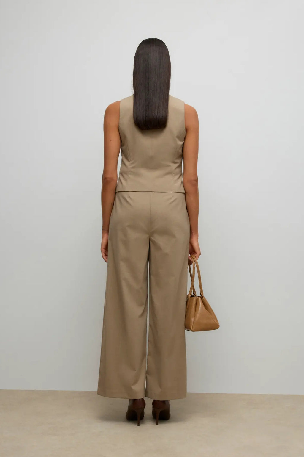 Ayah U-Neck Vest - Dune Melange