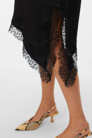 Novi Lace Singlet Dress - Sort