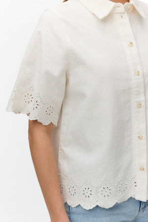 Lysa Color Brod Skjorte - Bright White