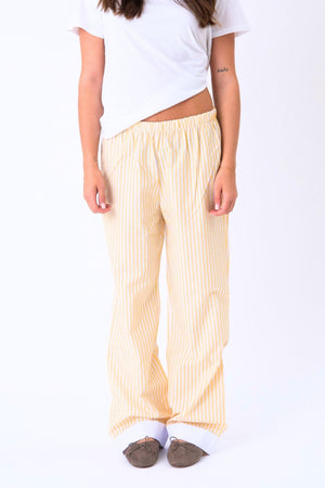 Layla Stribet Pants - Gul