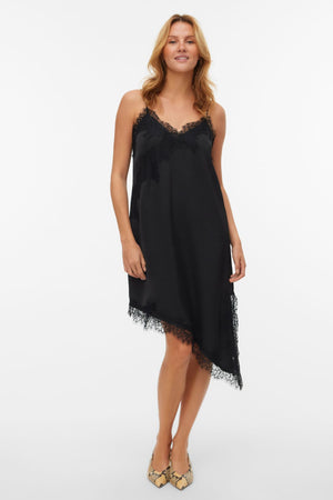 Novi Lace Singlet Dress - Sort
