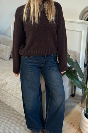 Serena Baggy Jeans - Mørkeblå