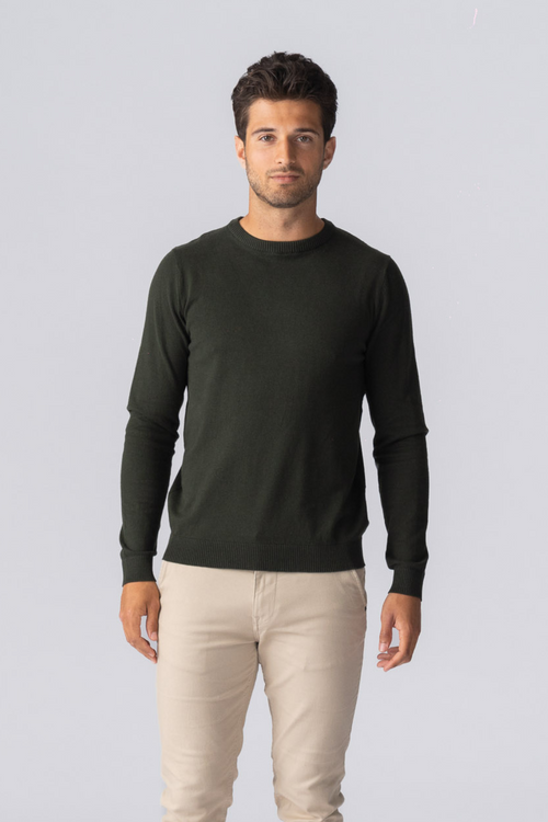 Pullover Rundhals - Army