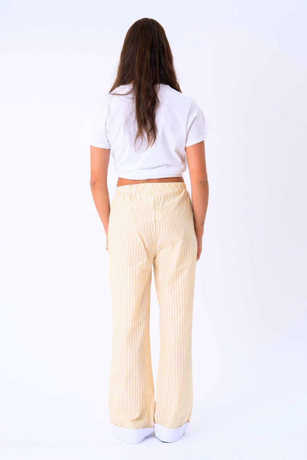 Layla Stribet Pants - Gul