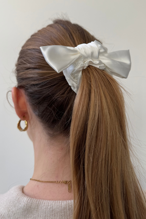 Bow Scrunchie - Hvid