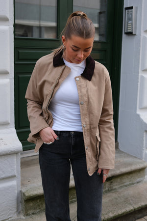 Twill Jakke - Mørk Sand