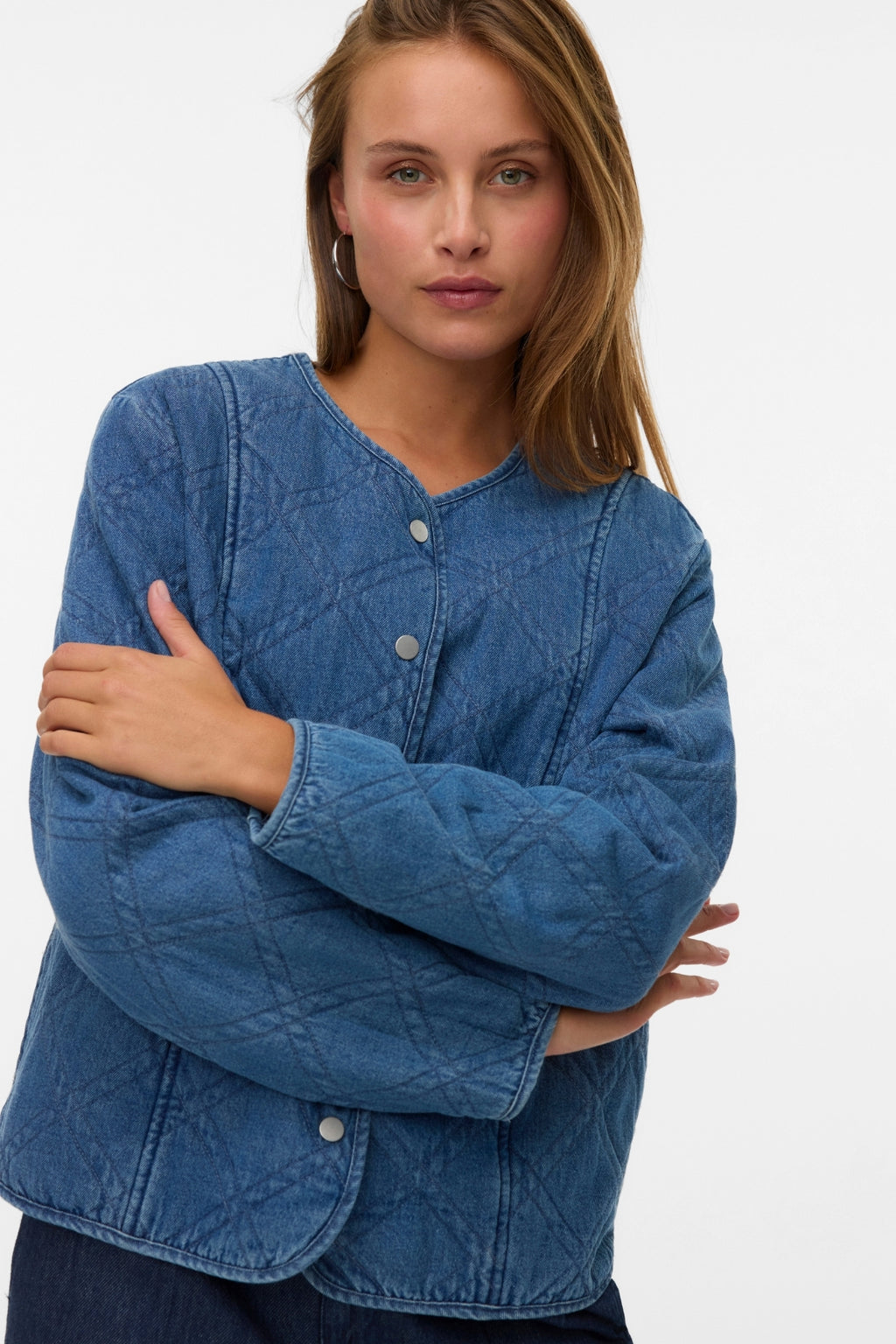 Era Vatteret Jakke - Medium Blue Denim