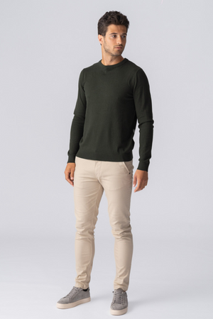 Pullover Rundhals - Army