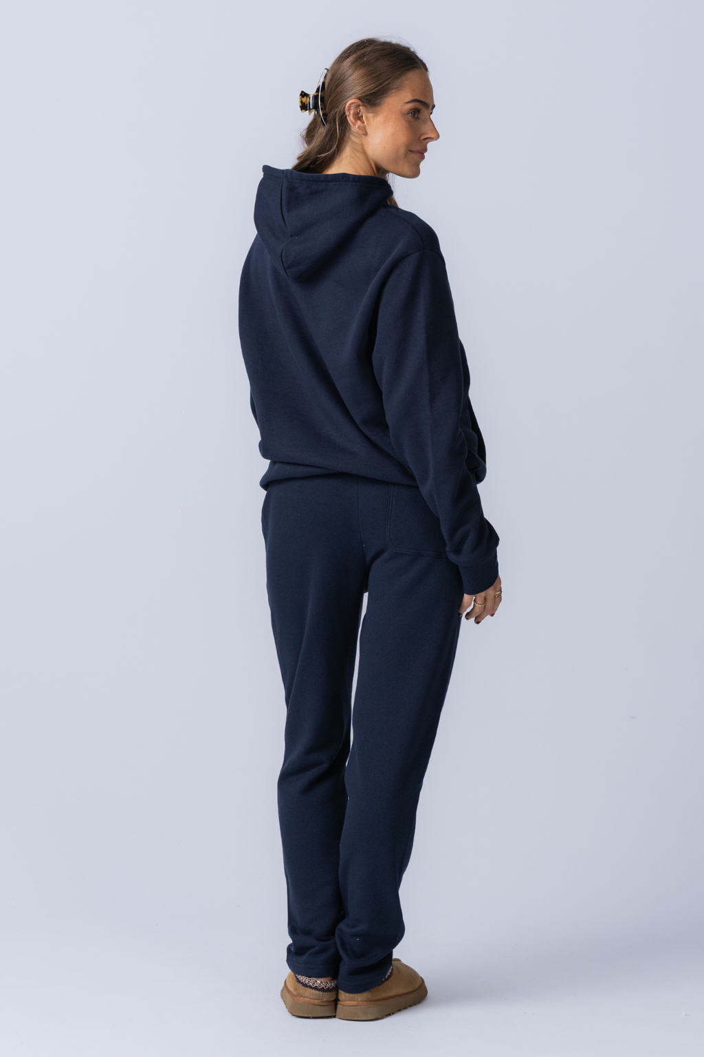 Essential Hooded Sweatset til Dame - Navy
