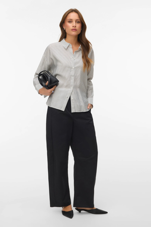 Kaja Ls Shirt - Snow White Amanda Black