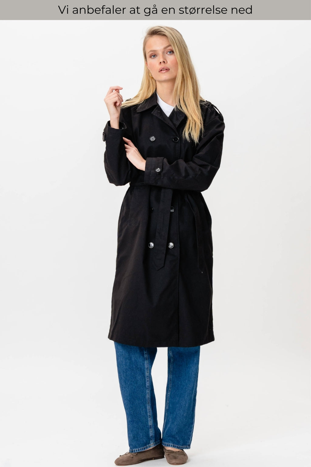 Linea trenchcoat - Sort