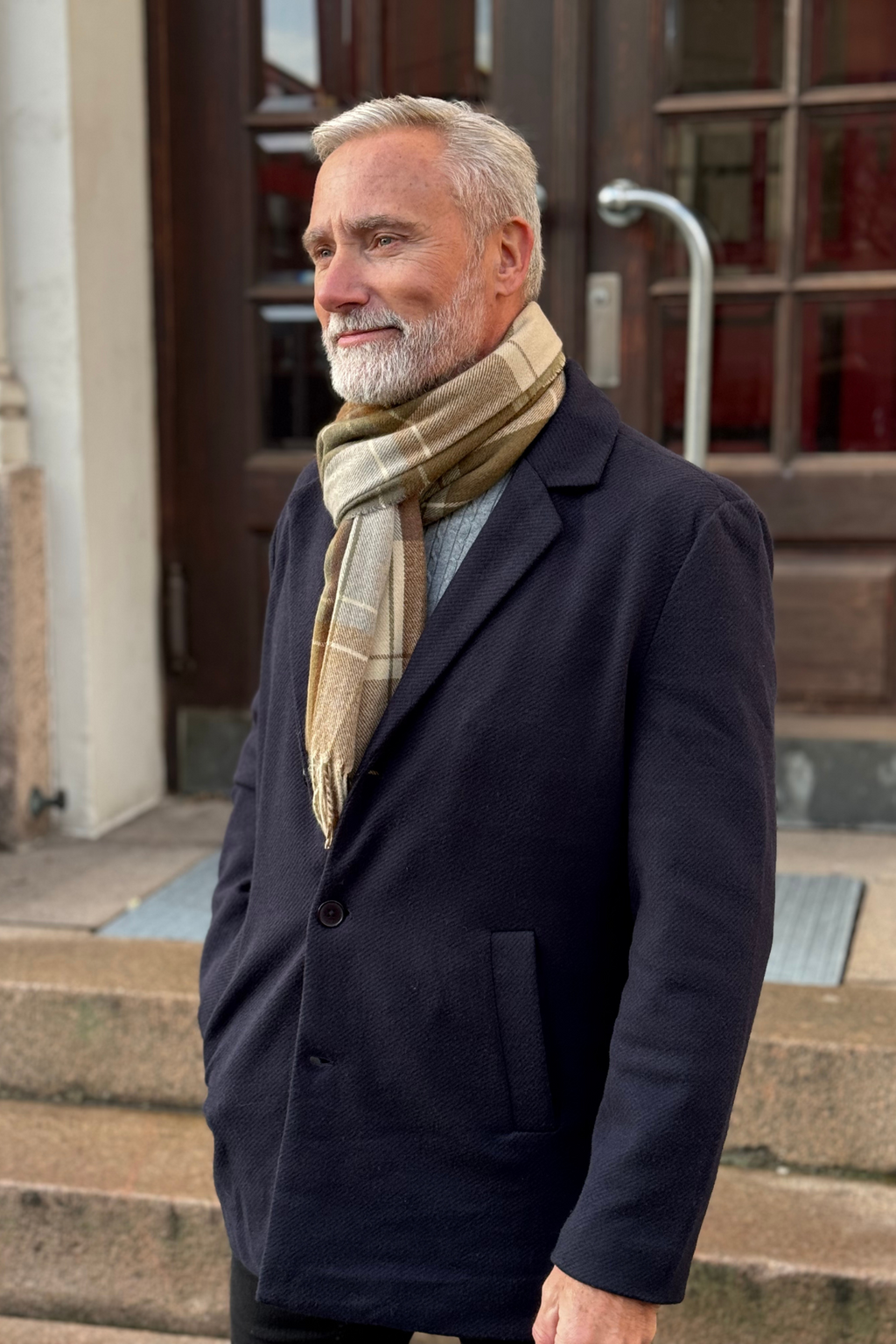 Tørklæde - Khaki - Herre