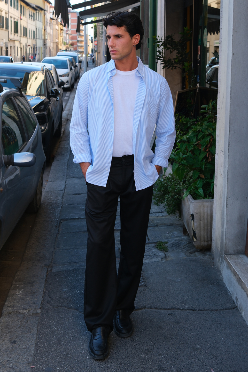 Den Originale Performance Oxford Skjorte - Lyseblå/Hvid