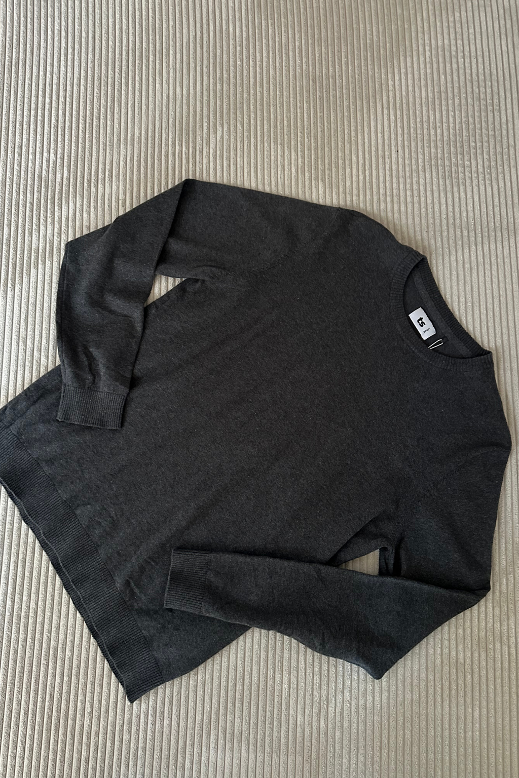Pullover Rundhals - Charcoal Melange