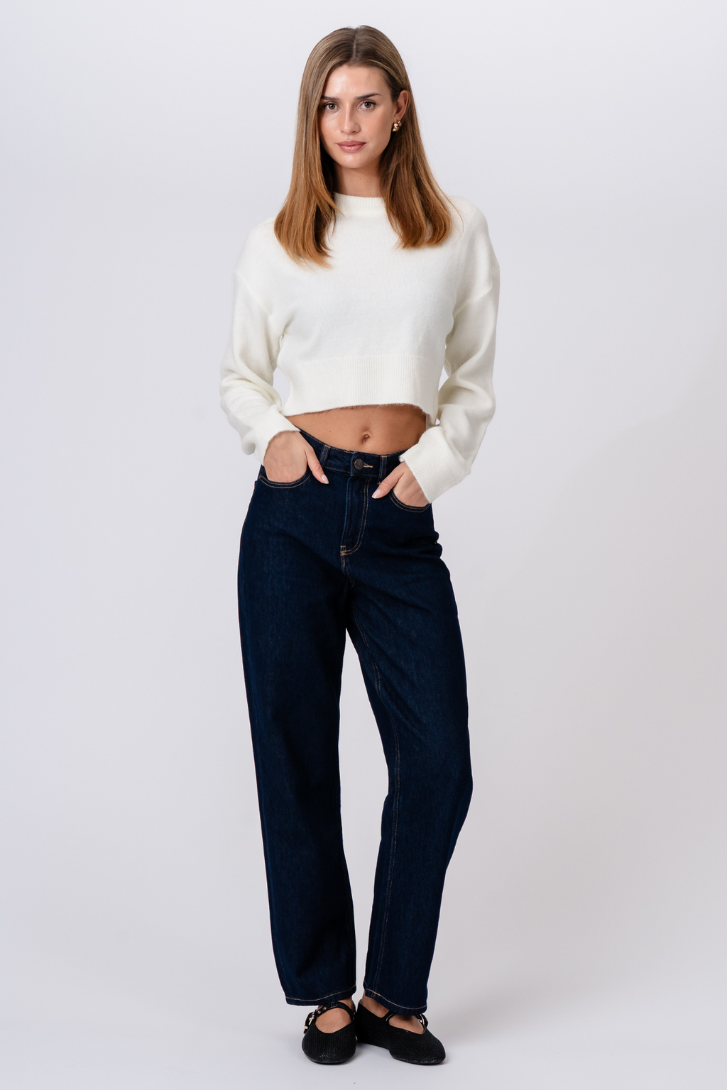 Kenya Kort Strik - Hvid