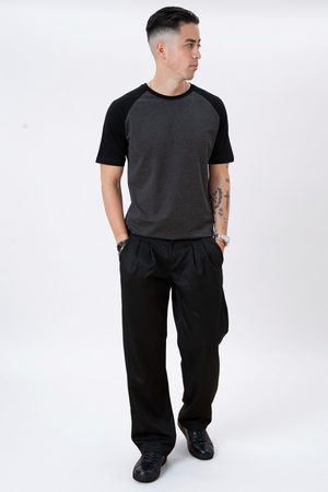 Basic raglan T-shirt - Sort-Army