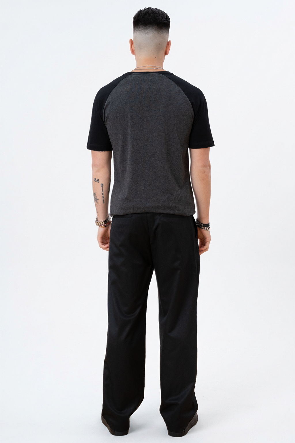 Basic raglan T-shirt - Sort-Army