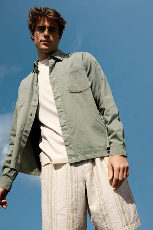 Alex Skjorte Regular Fit - Lys Olivengrøn