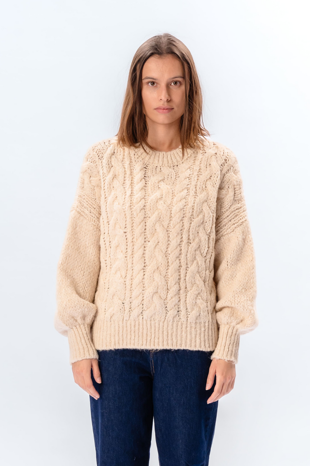 Emma Cable Knit - Off White