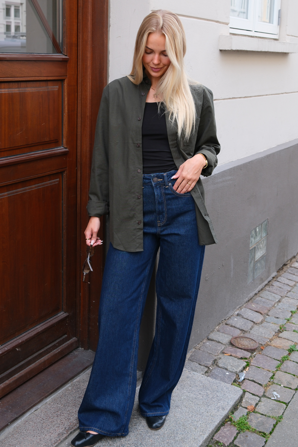 Boyfriend Oxford Skjorte - Mørkegrøn