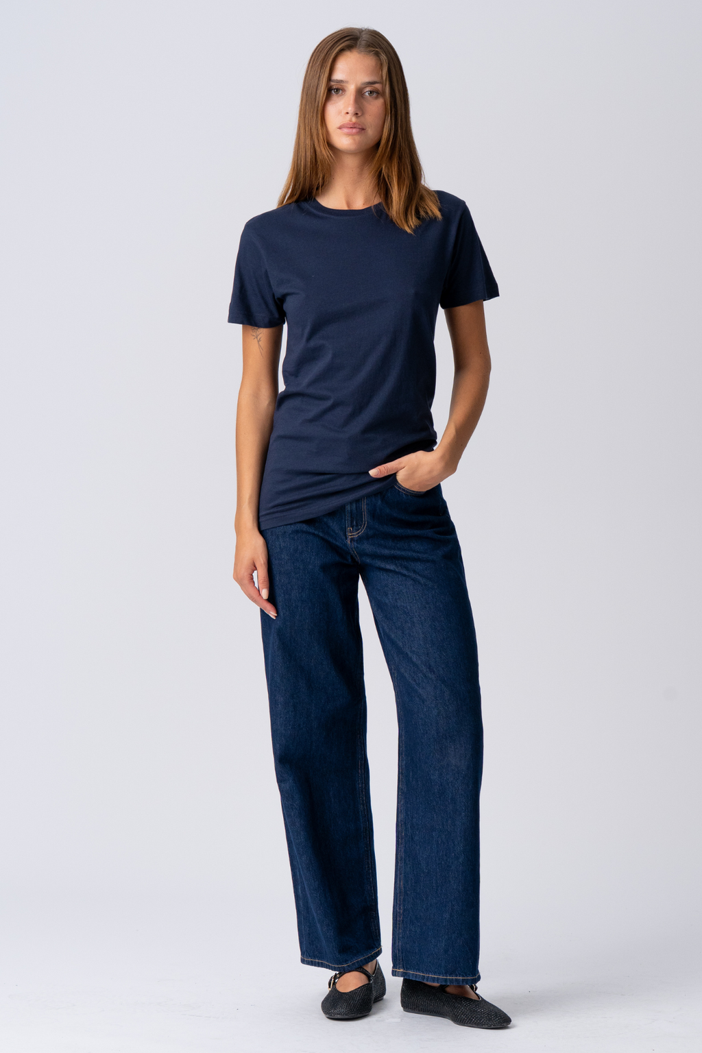 Basic Let T-shirt - Navy