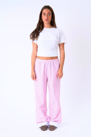 Layla Stribet Pants - Pink