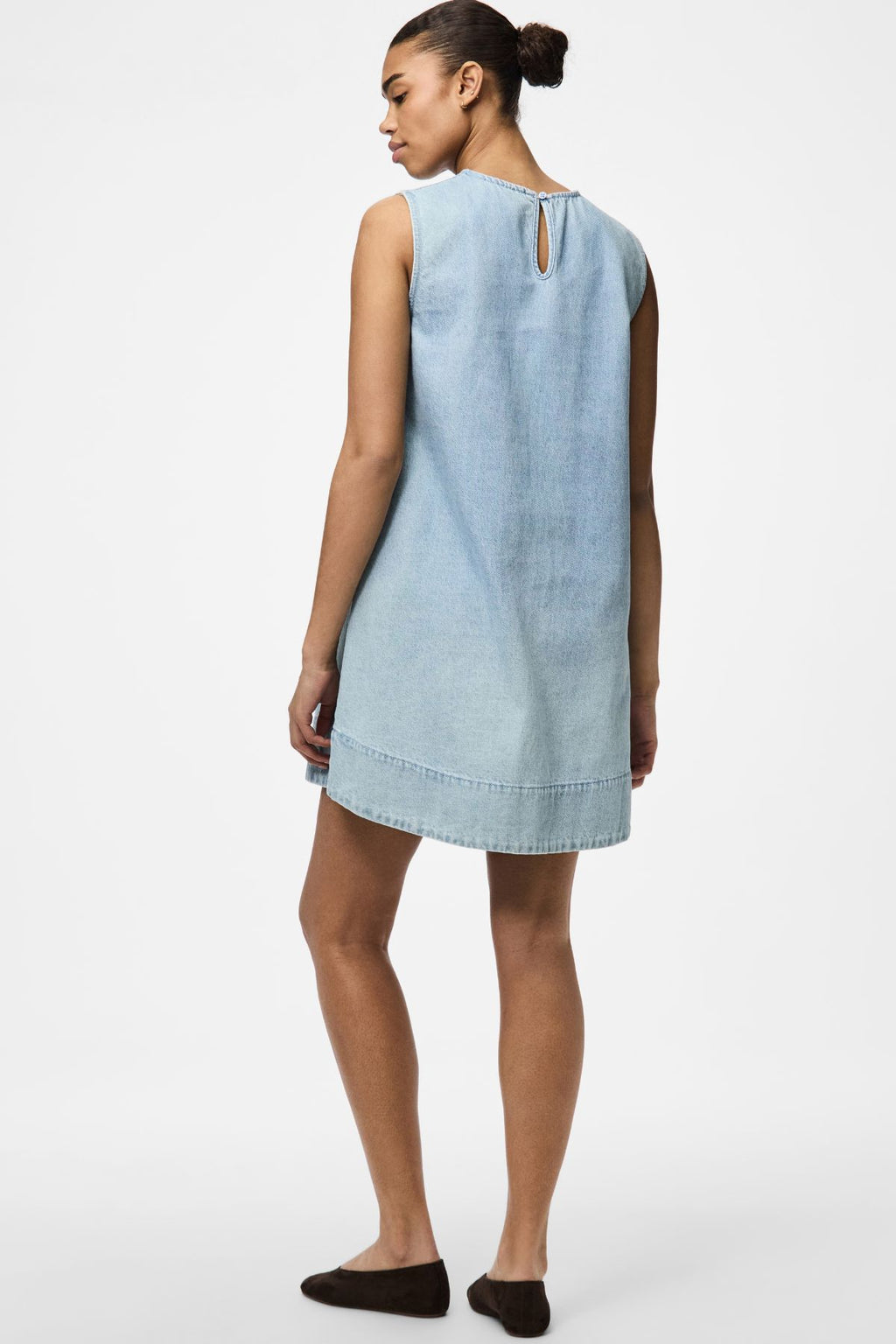 Flora Mini Denimkjole - Light Blue Denim