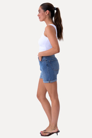 De Originale Performance Denim Shorts - Medium Blå Denim (Kvinde)