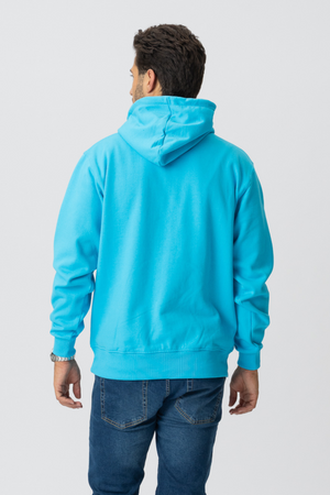 Basic Hoodie - Turkis Blå