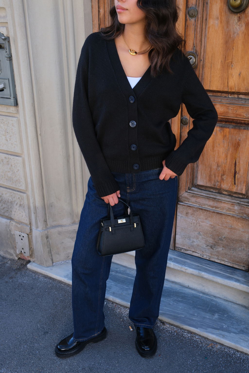 Strikket Cardigan - Sort