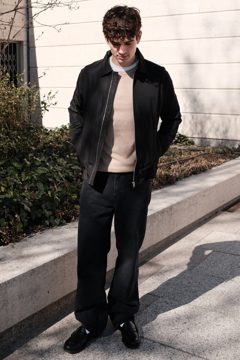 Short Zip Jacket - Sort
