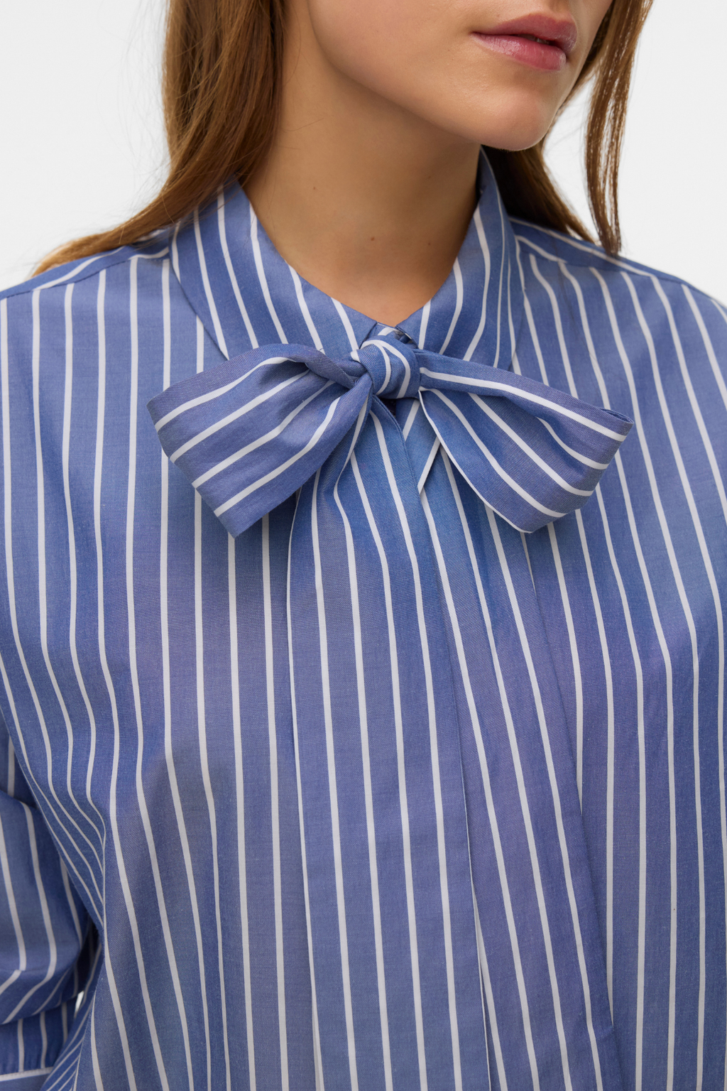 Islunn Sløjfe Skjorte - Mørk Denim Snow White