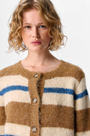 Galia Strikket Cardigan - Tannin Melange