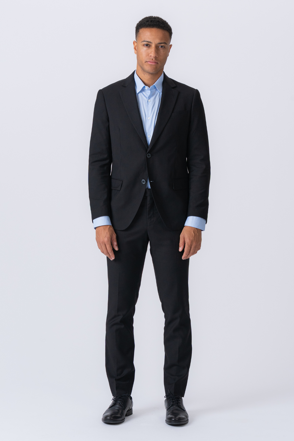 Premium Enkeltradet Jakkesæt (Sort)