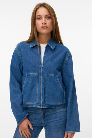 Aura Denim Jacket - Medium Blue Denim