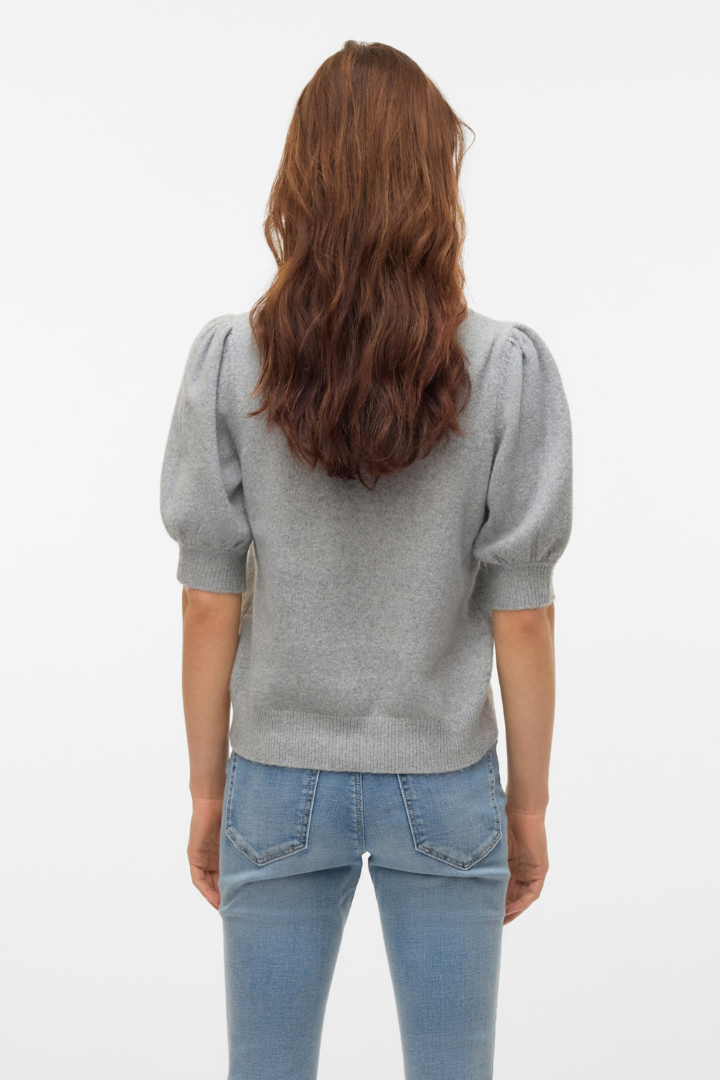 Doffy O-Neck Pullover - Light Grey Melange
