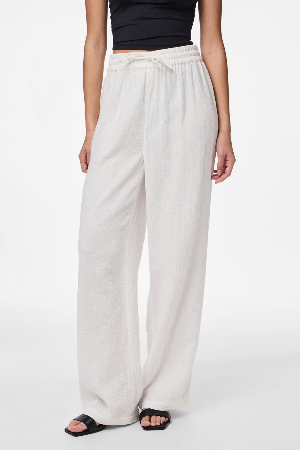 Sastina Højtaljede Wide Pants - Cloud Dancer
