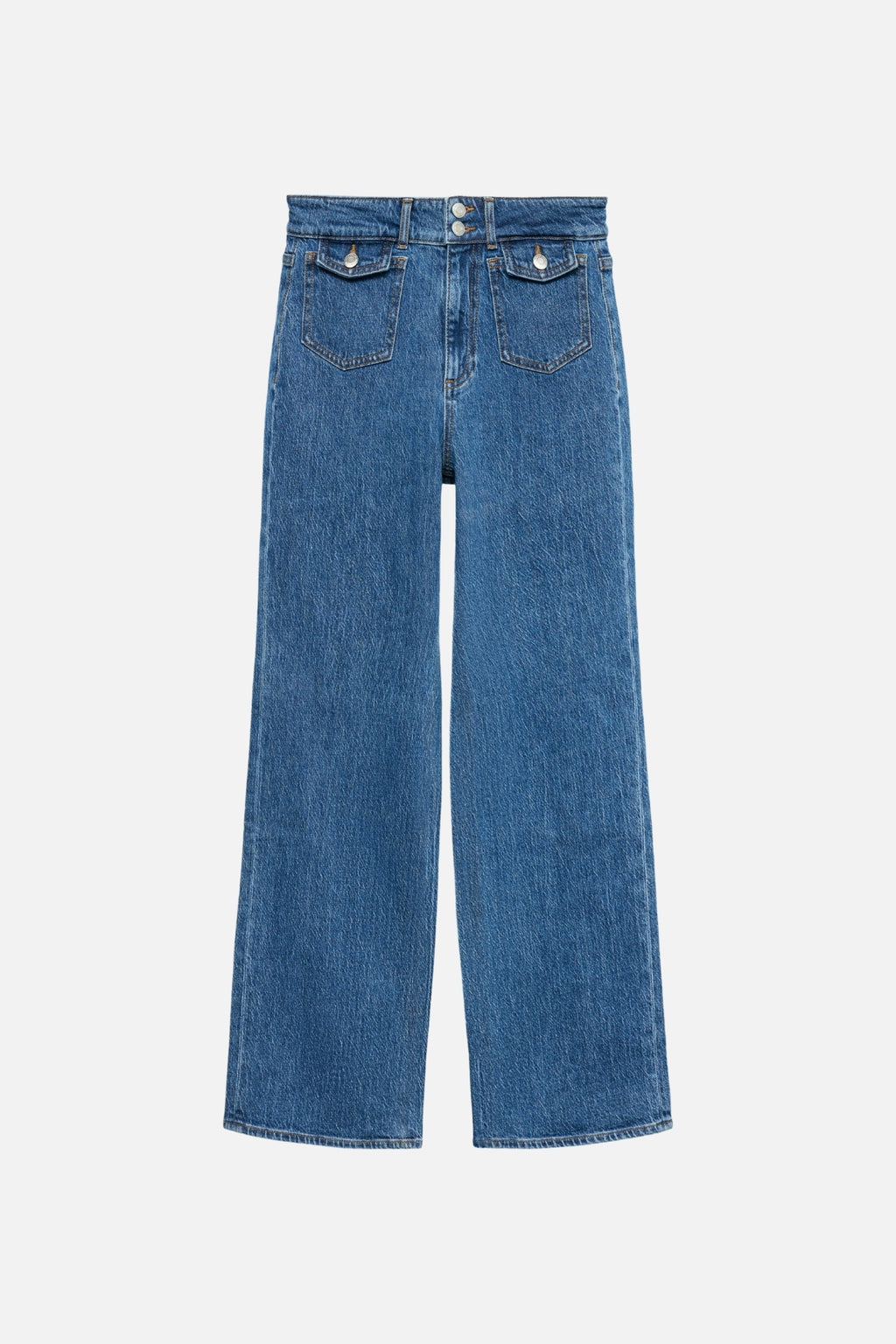 Tessa Wide Pocket Jeans - Medium Blå Denim