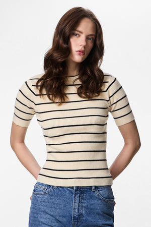 Mira O-Neck Knit - Birch Black