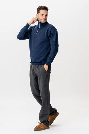 Sweatshirt Half Zip - Navy