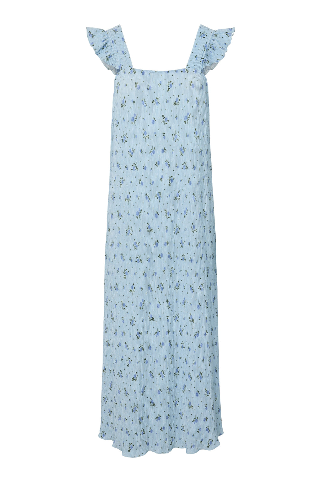 Flora Strop Kjole - Cashmere Blue