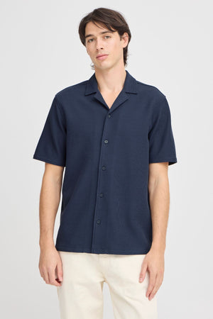 Knitted Shirt - Navy