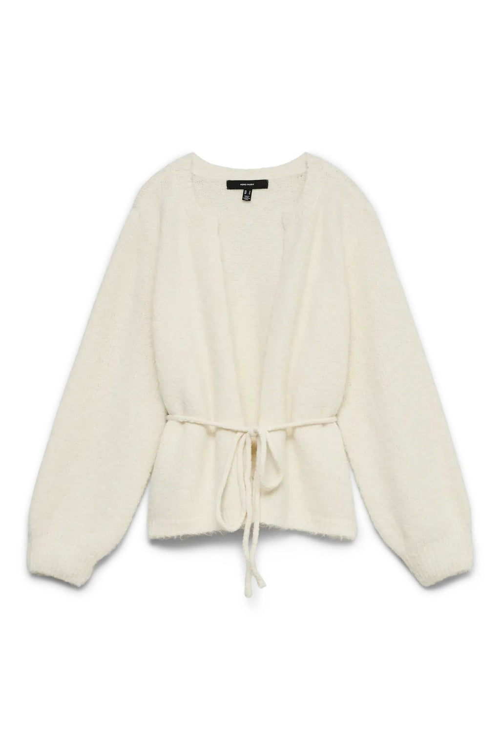 Berry O-Neck Tie Cardigan - Birch